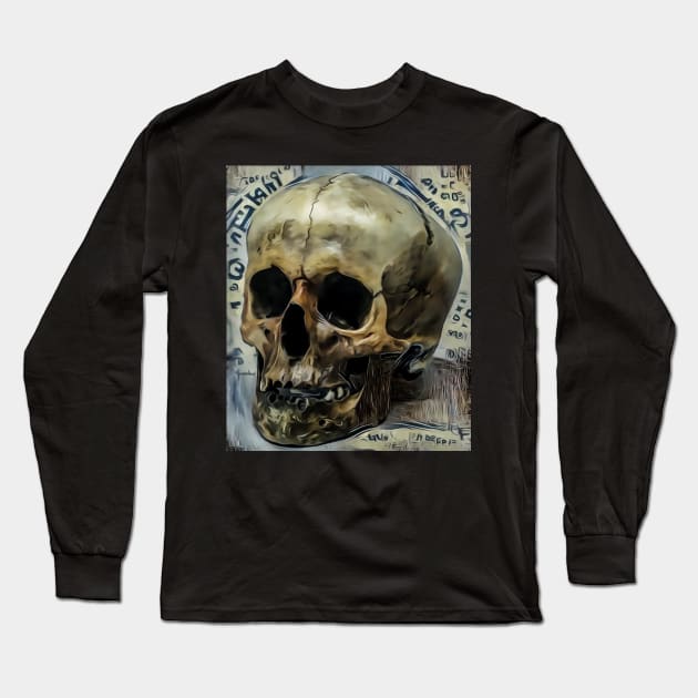 Skull writ Long Sleeve T-Shirt by Donkeh23